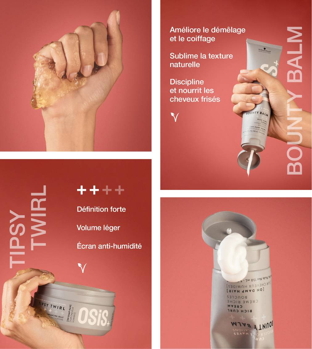 Produits de coiffage pour cheveux bouclés et crépus